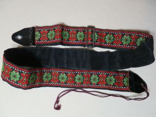 Vintage Ace Style Woven Woodstock 2 " Guitar Strap Made In Japan