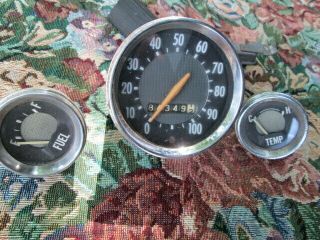 Vintage 1963 Speedometer And Temp And Fuel Gauge, .