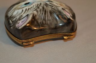 Vintage Limoges French Figural Trinket Box – Cat Head 2