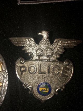OBSOLETE Vintage Police Badge Indiana University Plus Hat Badge LOOK 8