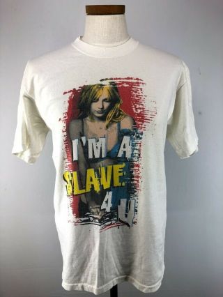 Vintage Britney Spears 2001 I ' m a Slave 4 U T Shirt Single Stitch Adult Medium 3