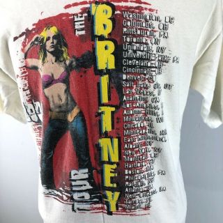 Vintage Britney Spears 2001 I ' m a Slave 4 U T Shirt Single Stitch Adult Medium 5