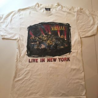 Nirvana Vintage 1995 Unplugged Shirt Size Lg Kurt Cobain