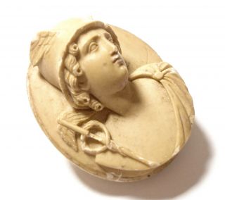 Stunning Antique Victorian Italian Carved Lava Cameo For Re - Setting Af