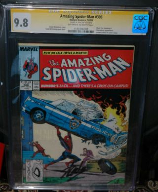 1988 Spider - Man 306 Cgc 9.  8 Signature Series Signed By Stan Lee Rare