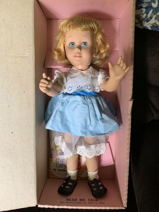 Vintage Mattel 1959 Chatty Cathy Doll W/ Box & Clothing,  Stock No.  681