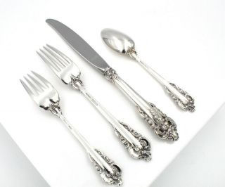 WALLACE SILVER GRAND BAROQUE (STERLING,  1941) 4 PIECE PLACE SETTING NR 5446 - 5 5