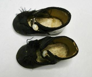 Antique marked doll shoes French Jumeau/ Gaultier / Bru / Steiner etc.  18 3