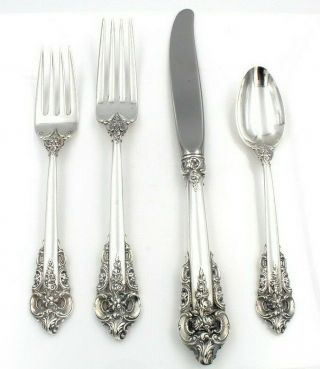 Wallace Silver Grande Baroque (sterling,  1941) 4 Piece Place Setting Nr 5446 - 2