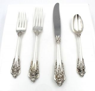 Wallace Silver Grand Baroque (sterling,  1941) 4 Piece Place Setting Nr 5446 - 9