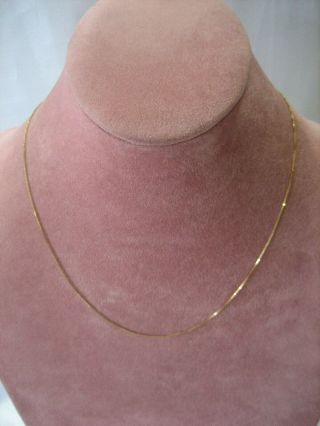 Estate Vintage Signed Uno - A - Erre Italy Delicate 14k Gold Chain Necklace