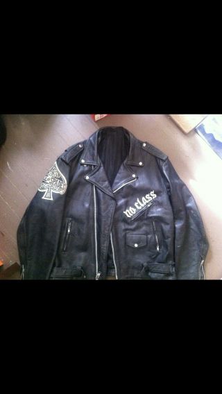 Vintage Leather Jacket Size XXL Motorhead Ace Of Apades 2