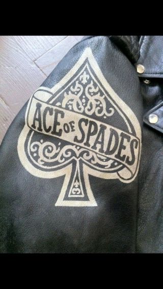 Vintage Leather Jacket Size XXL Motorhead Ace Of Apades 5