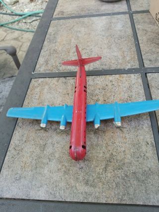 Vintage Wyandotte Boeing Stratocruiser Pressed Steel Airplane Toy 13 " Wingspan