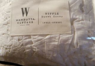 Wamsutta Vintage Washed Linen Full/queen Duvet Cover In Winter White