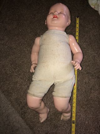 Rare Vintage 24 Inch Composite Doll With Teeth (effanbee?)