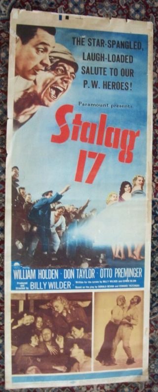 Stalag 17 Vintage Orig Theatrical Insert Poster 1953 William Holden Billy Wilder