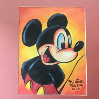 Vintage Disney Mickey Mouse Art Illustration Dick Ruhl Extremely Rare 2