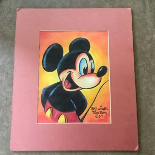 Vintage Disney Mickey Mouse Art Illustration Dick Ruhl Extremely Rare 3