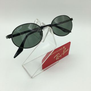 Vintage Ray Ban Bausch And Lomb Black W2775 Oval Round G15 Sunglasses Nos