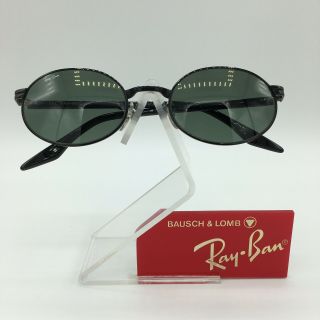 Vintage Ray Ban Bausch And Lomb Black W2775 Oval Round G15 Sunglasses NOS 3