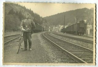 World Warii Archived Photo Wehrmacht Soldier In Railway Station