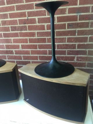 Pair Vintage Bose 901 Series VI Speakers w/ Black Tulip Stands.  No equalizer. 3
