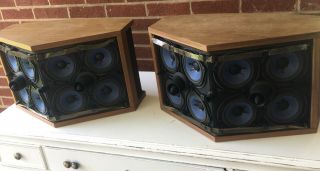 Pair Vintage Bose 901 Series VI Speakers w/ Black Tulip Stands.  No equalizer. 6