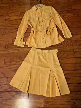 Vintage1970s Stan Herman For Twa Trans World Airlines Stewardess Skirt Suit