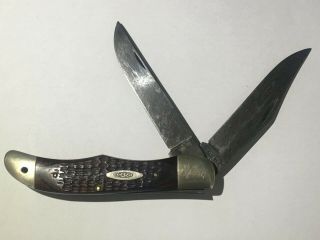 VINTAGE CASE XX 6265 SAB 9 Dot 1971 FOLDING KNIFE - 2 BLADES - WITH SHEATH 4