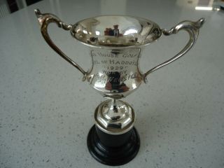 Vintage Silver Golf Trophy/cup.  London 1927.  Awarded In 1929.
