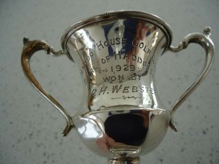 Vintage Silver Golf Trophy/Cup.  LONDON 1927.  Awarded in 1929. 2