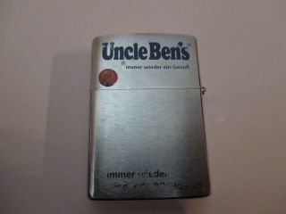 Very Rare Vintage Promotional Zippo Lighter for UNCLE BEN ' S circa 1992 2