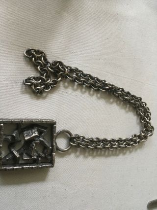 Rare vintage Danish,  Mid Century,  Jacob HULL,  HUGE heavy necklace 144g 3