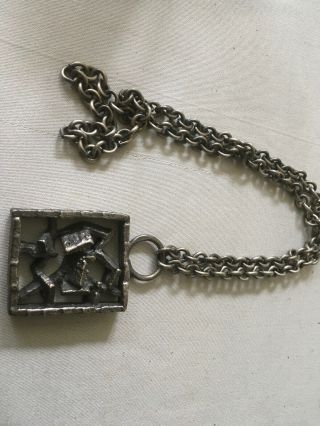 Rare vintage Danish,  Mid Century,  Jacob HULL,  HUGE heavy necklace 144g 4