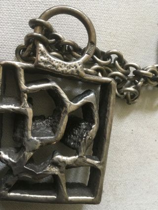 Rare vintage Danish,  Mid Century,  Jacob HULL,  HUGE heavy necklace 144g 6