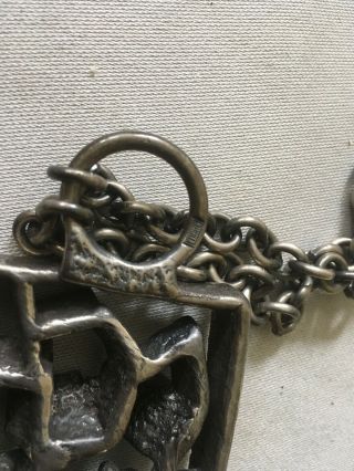 Rare vintage Danish,  Mid Century,  Jacob HULL,  HUGE heavy necklace 144g 7
