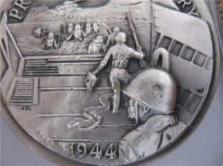 1,  Oz Longines Sterling Silver Coin Prelude To Victory D - Day June 6 1944,  Gold