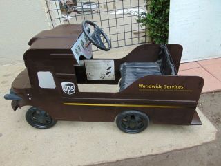 Ups Advertising Pedal Car Riding Toy Truck Rare