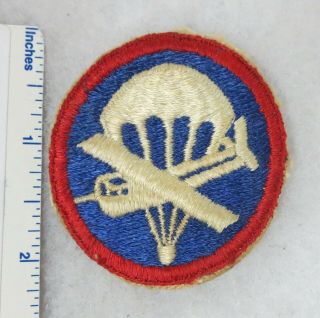 Ww2 Vintage Us Army Airborne Glider Cap Patch Hat Insignia Cut Edge & Worn