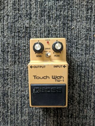 Vintage 1980 Boss Tw - 1 Touch Wah Early Silver Screw Mij Japan T - Wah