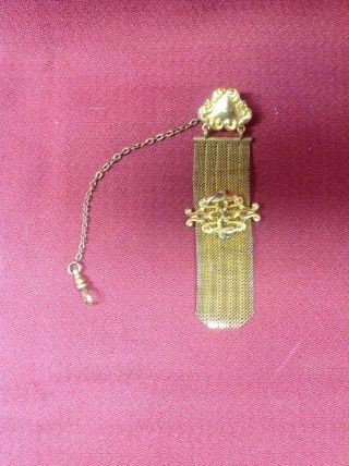 Vintage Gold Filled Mesh Pocket Watch Fob