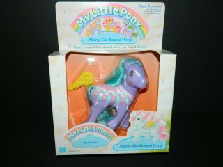 My Little Pony Vintage G1 Sparkler (merry Go Round Ponies) W/box