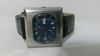 Rare Vintage Ss Seiko 5 6119 - 5400 Blue Tv Dial Mens Automatic Wristwatch