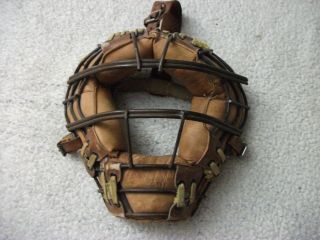 Vintage Full Size Adult Baseball Catchers Mask Umpire Mask Great Shape Pro 2 Bar