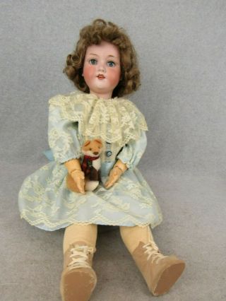 25 " Antique Bisque Head Composition German Armand Marseille Dolly Face Doll