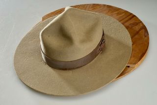 1964 Vintage Obsolete Official Stetson Brand RCMP Police Hat w/Holder 2