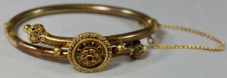 Antique Gold - Filled Victorian Etruscan Bangle Bracelet