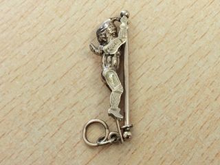 ANTIQUE ROLLED GOLD MR PUNCH ARTICULATED CHARM 1890 3