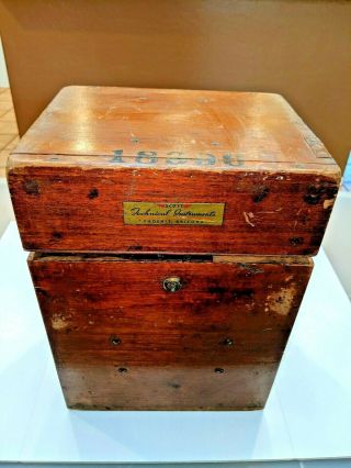 Antique W.  &L.  E.  Gurley Surveyor Transit In Dove Tailed Box 9